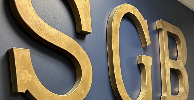 the "SGB" sign