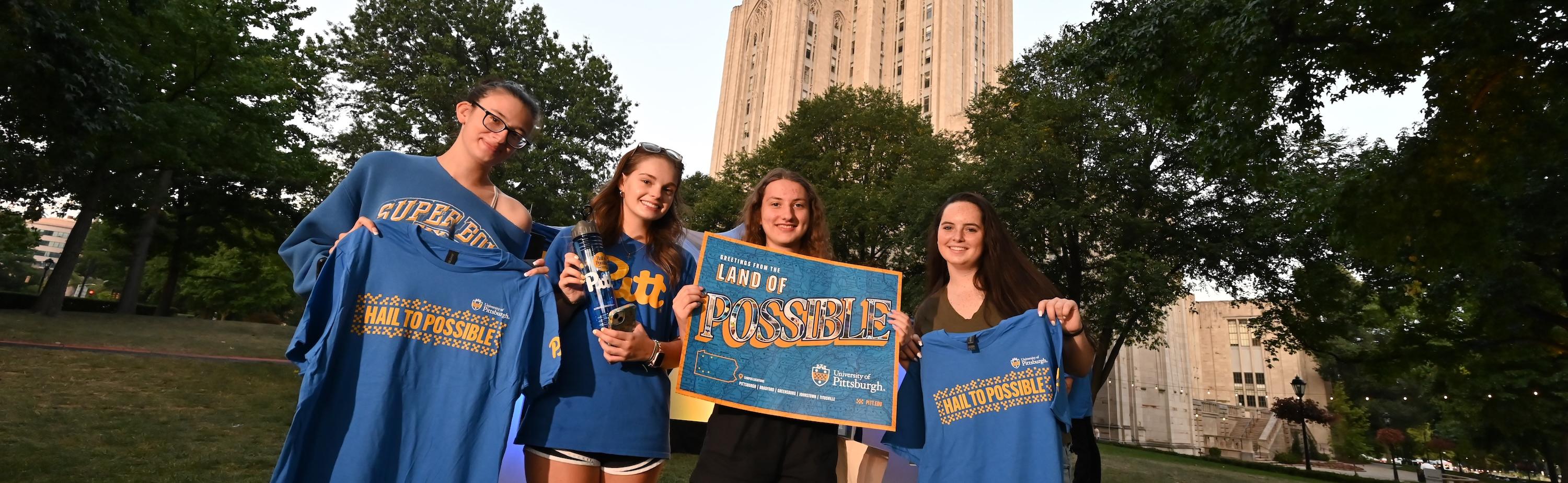 students with pitt brand